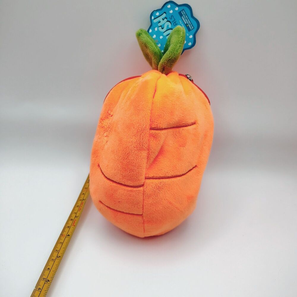 Easter Soft  Plush Multicolor Spring Bunny Stuffed Animal Carrot Zip Pouch New